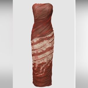 Micas strapless midi dress